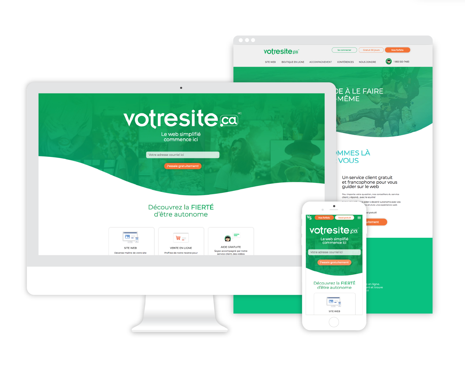 votresite.ca outil cr&eacute;ation site web boutique en ligne ordinateur mobile t&eacute;l&eacute;phone tablette