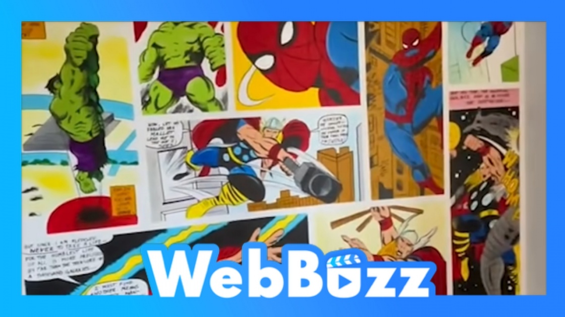 Une murale digne d'une bande dessinée de Spiderman