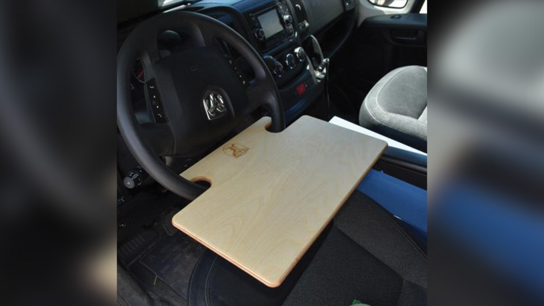 Plateau Repas Voiture Amovible Avec Porte-Gobelet - Support Stable Pour Manger En Voyage - Accessoire Auto