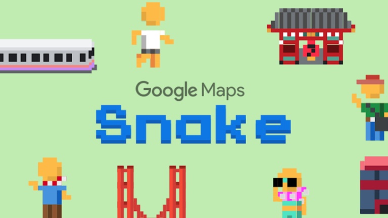 Jouez au jeu Snake sur Google Maps pour le poisson d'avril