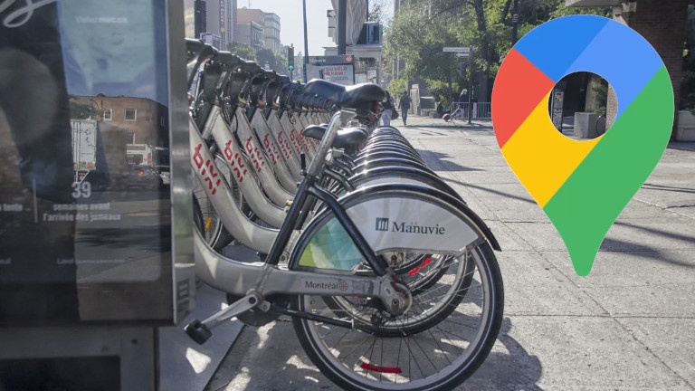 Google Maps offre des itinéraires pour les vélos en libre-service tel BIXI