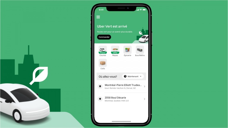Prenez le virage écologique avec les trajets verts d’Uber Vert