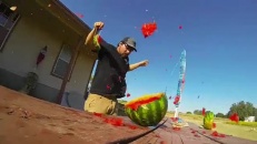 Combien d'élastiques pour briser un melon d'eau?
