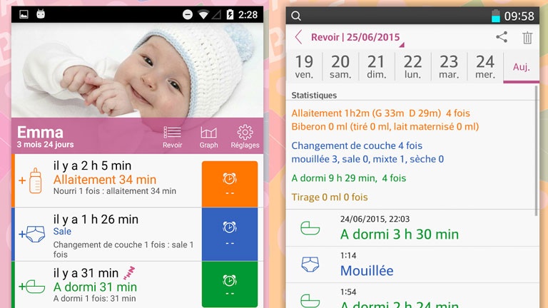 Allaitement, dodo, couches, croissance: un journal de bord pour bébé!