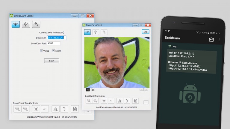 Transformez gratuitement la caméra de votre téléphone Android en webcam 