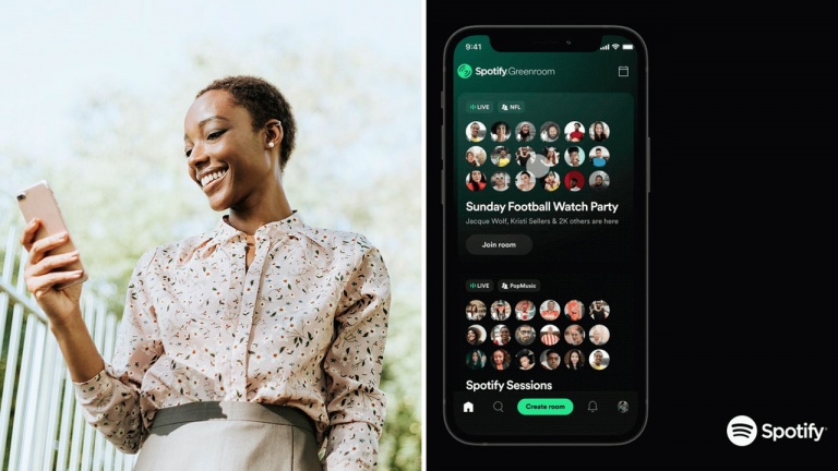 Spotify lance Greenroom, une application pour faire compétition à Clubhouse