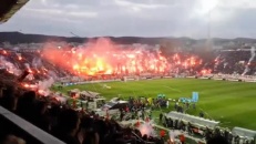 Une partie de soccer enflammée
