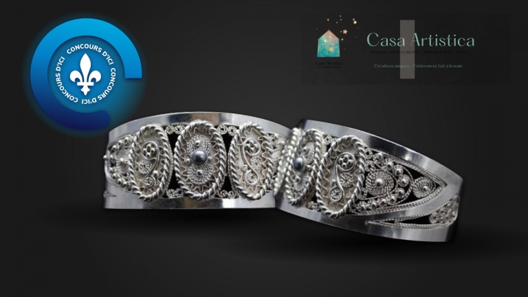 Gagnez un bracelet en argent sterling serti d’une perle grise naturelle de Casa Artistica!