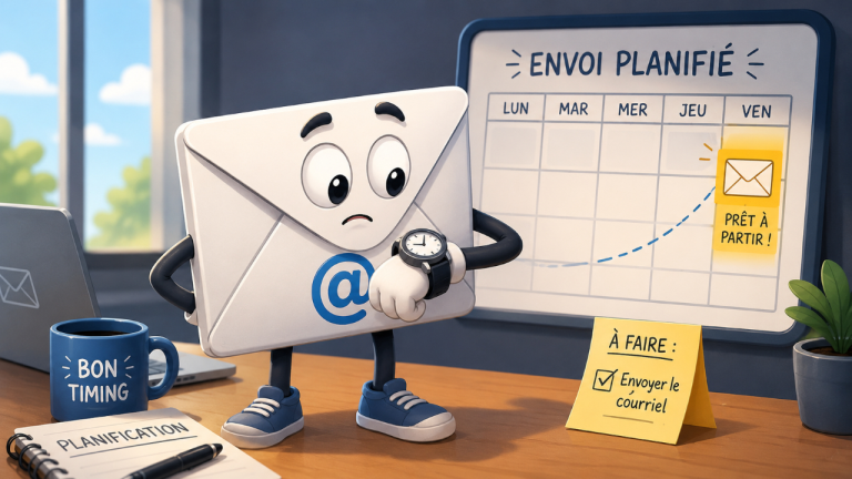 Comment programmer d'avance l'envoi d'un courriel