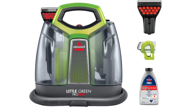 Gagnez le détacheur portable BISSELL Little Green ProHeat : éliminez les taches tenaces en un clin d'œil!