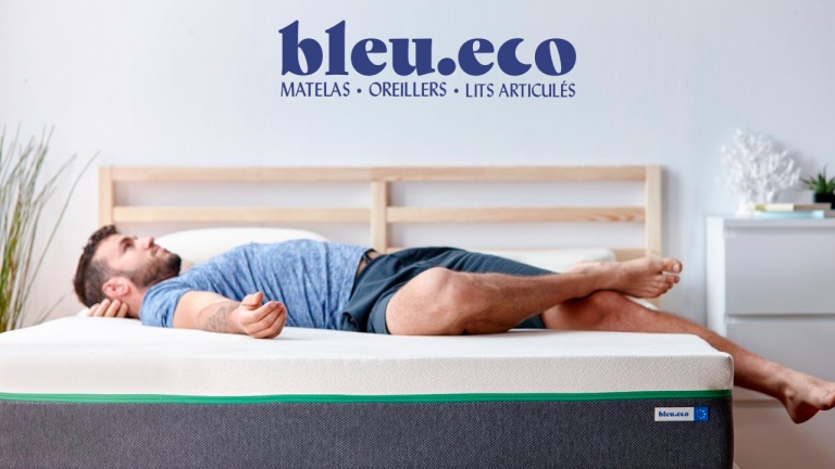 Gagnez un ensemble matelas et oreillers Bleu.eco et vivez vos nuits de sommeil en mode écoresponsable!