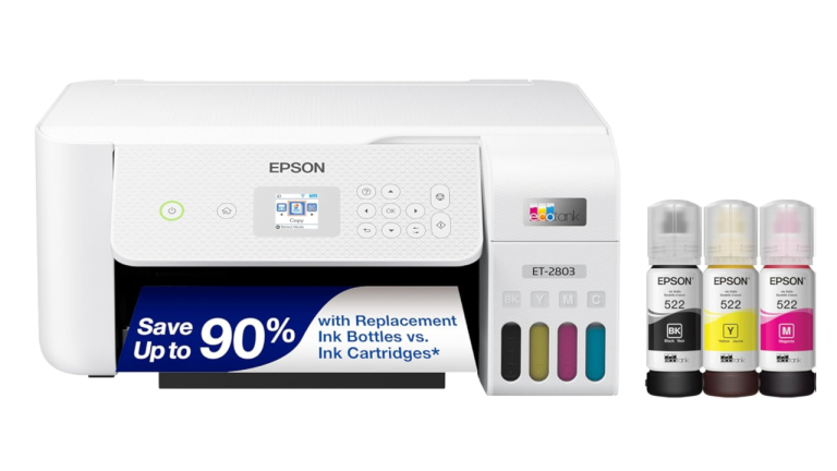 Gagnez l’imprimante tout-en-un Epson EcoTank ET-2803 : dites adieu aux cartouches pour de bon!