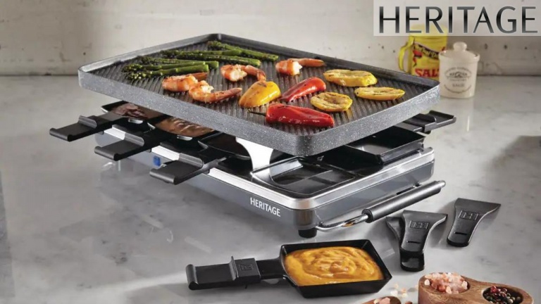 Gagnez le grill à raclette pour 8 personnes de Heritage et soyez prêts à vous régaler!
