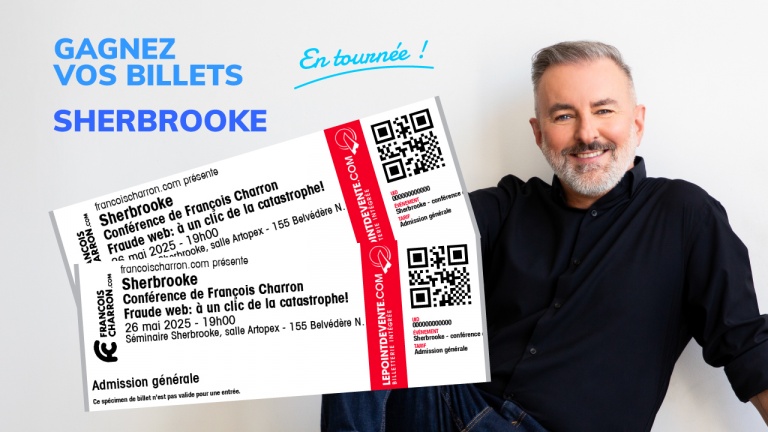 Gagnez votre place pour la conférence de François Charron à Sherbrooke! Gagnez votre place pour la conférence de François Charron à Sherbrooke!