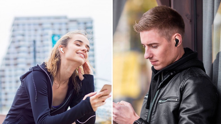 Les petits écouteurs avec technologie d'appel à réduction de bruit à moins de 100$