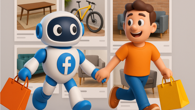 Magasinez avec vos amis ou l'IA sur Facebook Marketplace