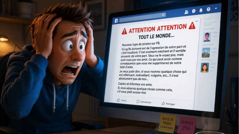 Avis Facebook: des pirates publient des insultes en votre nom? Attention à ce piège!