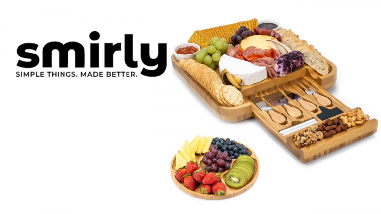 Gagnez un ensemble de plateau de charcuterie et de couteaux de Smirly