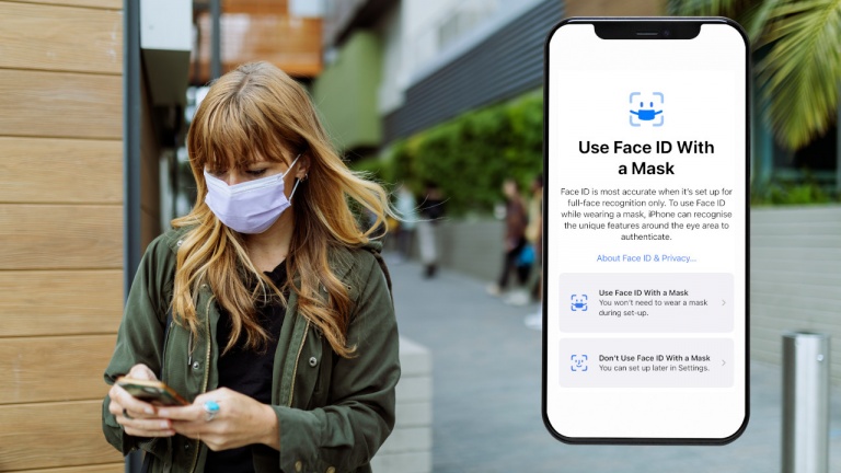 On peut enfin déverrouiller son iPhone avec Face ID tout en portant un masque!