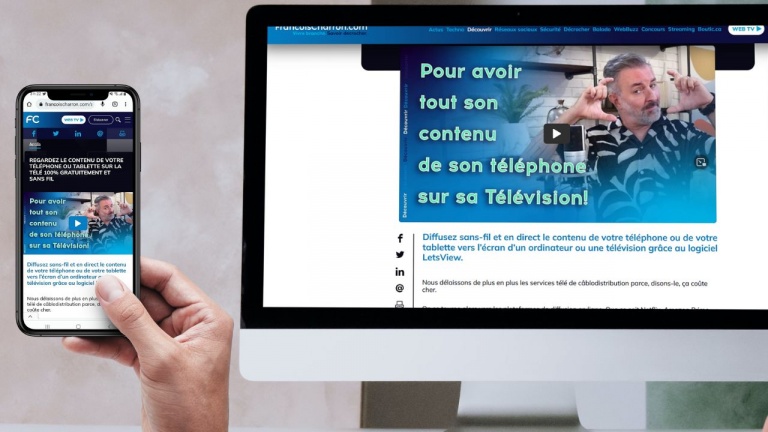 Regardez le contenu de votre téléphone ou tablette sur la télé 100% gratuitement et sans fil