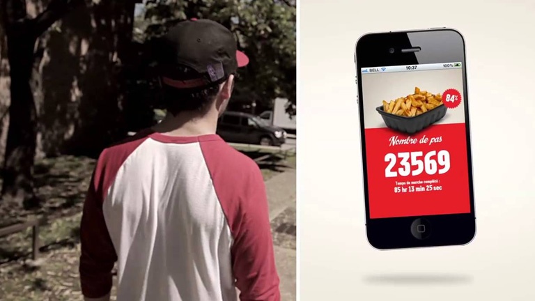 L'app qui récompense la marche en poutines gratuites!