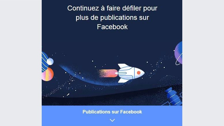 Un message Facebook avec une fusée bloque votre fil d'actualité?