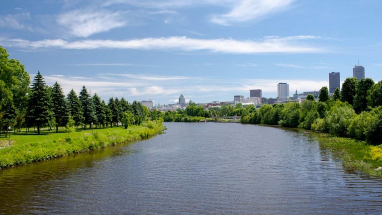 Courir le long de la rivière Saint-Charles