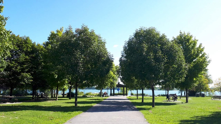 Un immense parc pour pique-niquer au bord du fleuve à Montréal