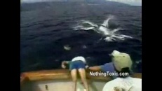 Pêcheur qui tombe à l’eau