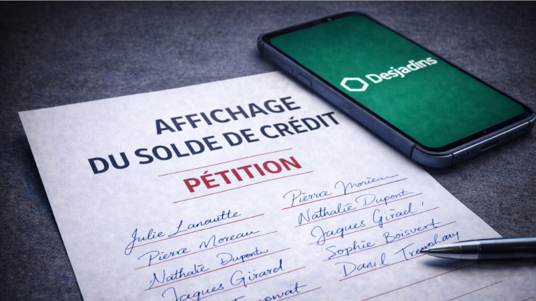 Desjardins: Cette pétition provoque le retour du solde en temps réel sur AccèsD