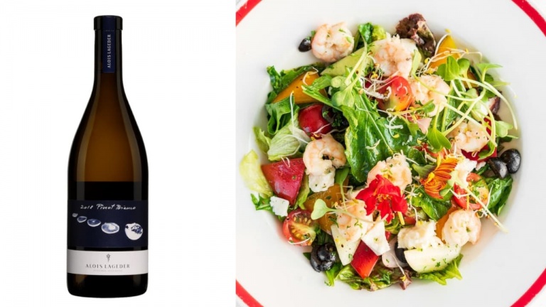 Découvrez le meilleur vin blanc bio à boire avec une salade de crevettes nordiques