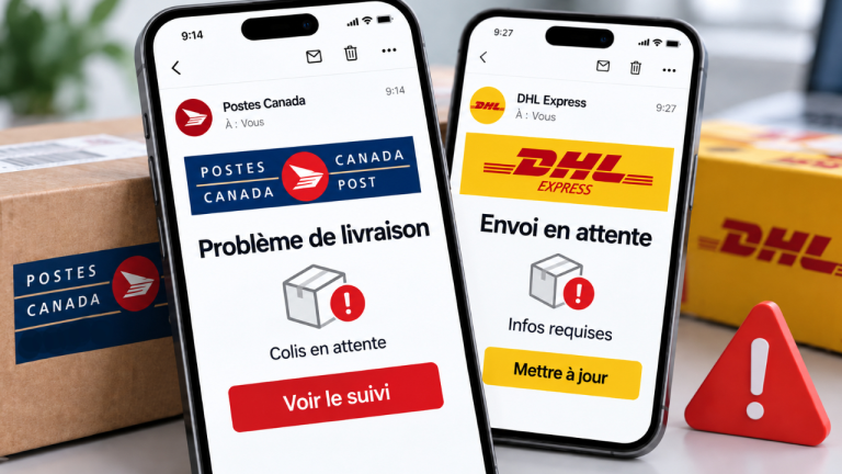 Fraude de colis: attention aux faux messages de Postes Canada et DHL