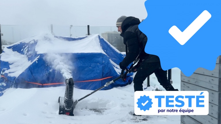 Testé: Une pelle à neige électrique québécoise sans fil