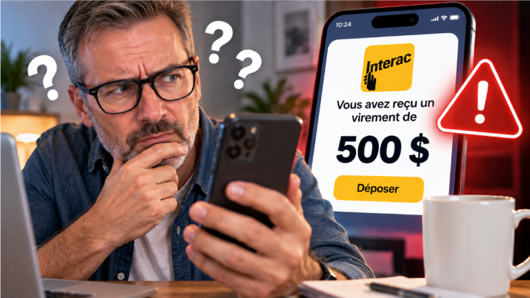 Virement Interac reçu par erreur: attention à cette fraude coûteuse