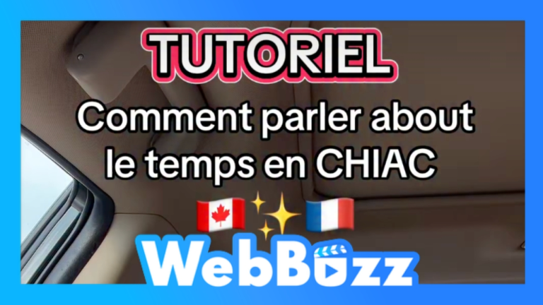 Comment parler du temps en Chiac