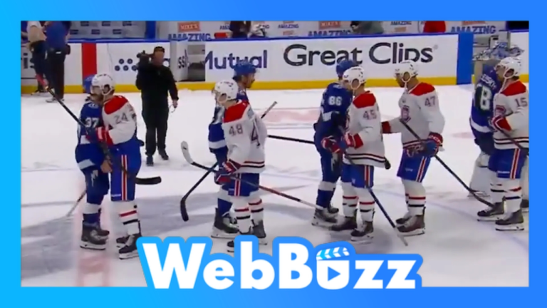 Doublage de la poignée de main entre le Canadien et le Lightning