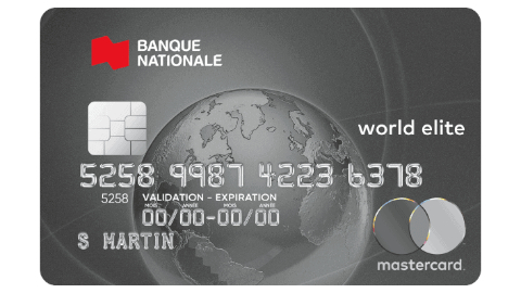 Carte Mastercard World Elite de la Banque Nationale